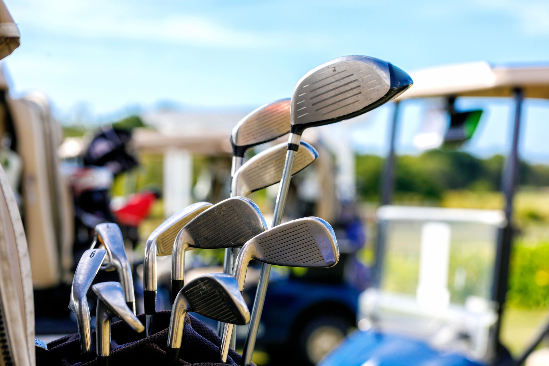 Golf Clubs And Golf Carts